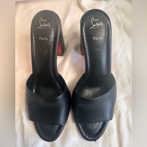 Christian Louboutin Jane Mule 85 (size 39/9) *Black* Red Bottoms - Picture 6 of 15
